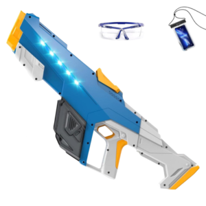 Pistolet à Eau Électrique puissant + Lunettes de Protection, BLEU