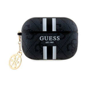 Coque de Protection pour AirPods 3 PU Charm Classic Logo GUESS GUA3P4RPSK - Noir
